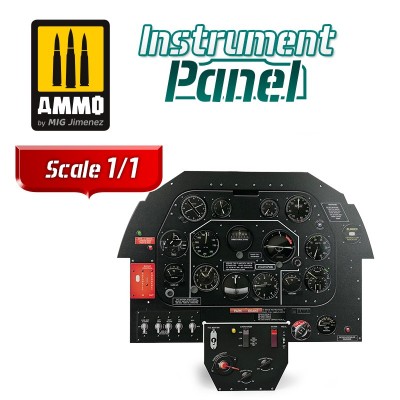 INSTRUMENT PANEL 1/1 SCALE - North American P-51B Mustang ( REPLICA )